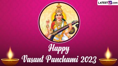 Basant Panchami 2023 Images and HD Wallpapers for Free Download Online: Wish Happy Saraswati Puja With Greetings, WhatsApp Messages and SMS