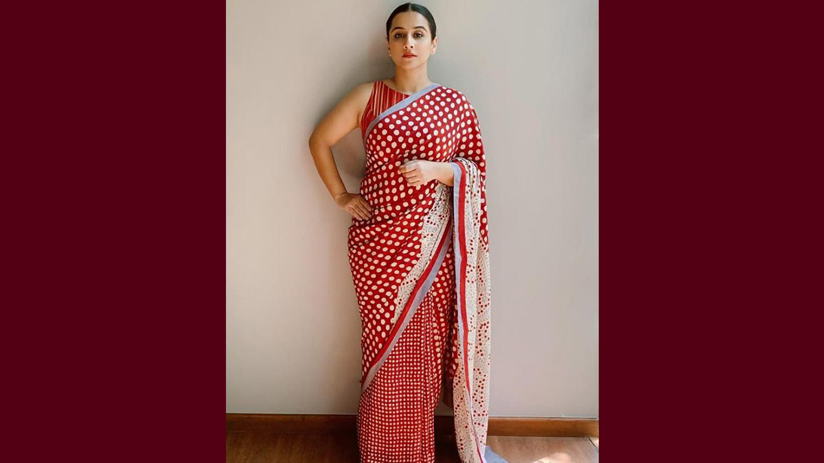 Priyanka Chopra in Polka Dot Printed Red & White Saree, Priyanka Chopra in  Saree, Buy Sarees Online, Sarees, Indian Sarees