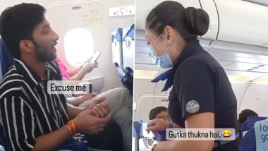 ‘Excuse me, khidki khol denge’: Video of IndiGo Flight Passenger's hilarious request to Air hostess For Spitting Out Gutka Goes Viral
