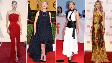 Rosamund Pike Birthday: The Glamour Quotient is Always Intact in All Her Red Carpet Appearances (View Pics)