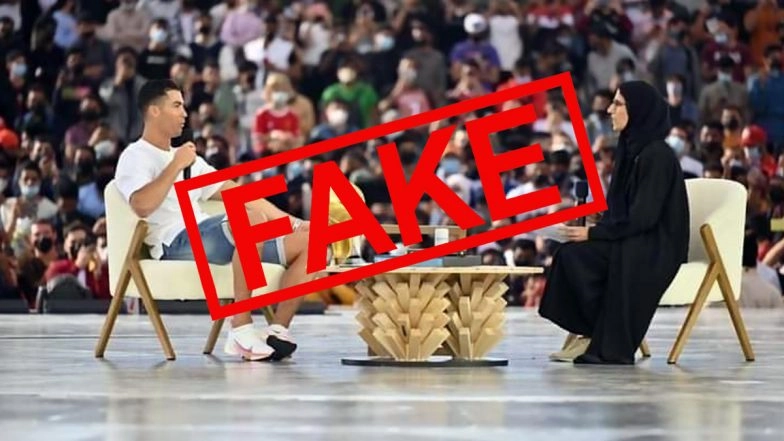 Did Cristiano Ronaldo Say He Loves Islam? Photo of Al-Nassr Football Star From Dubai Event Goes Viral With Fake Claim