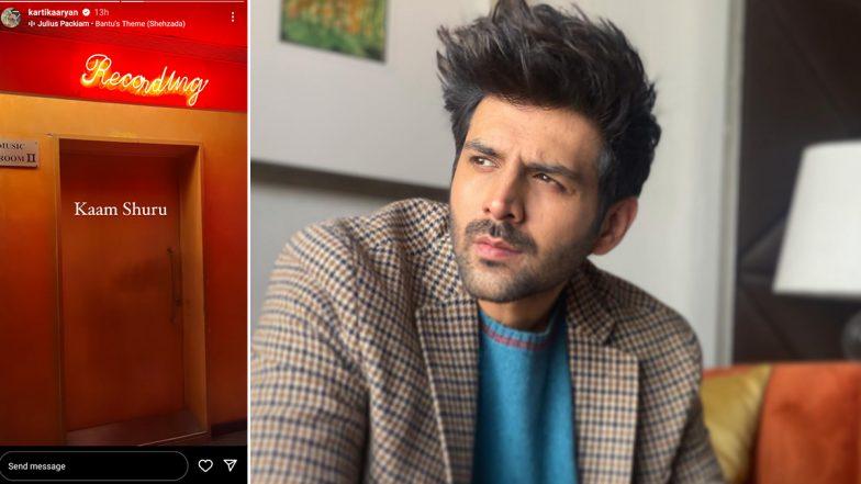 Shehzada: Kartik Aaryan Gives Fans Sneak-Peek Into Dubbing Season, Says ‘Kaam Suru’