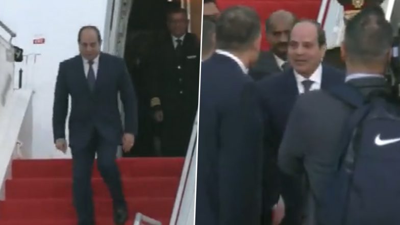 Republic Day 2023: R-Day Chief Guest Egypt President Abdel Fattah el-Sisi Arrives in New Delhi (Watch Video)