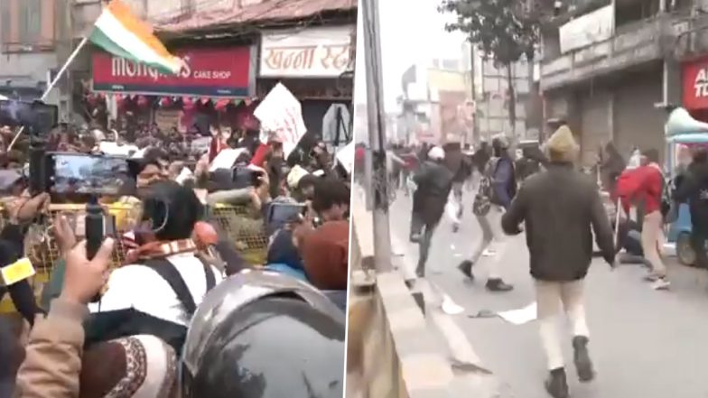 Bihar: Police Lathicharge Protesting BSSC Candidates in Patna, Several Detained (Watch Video)