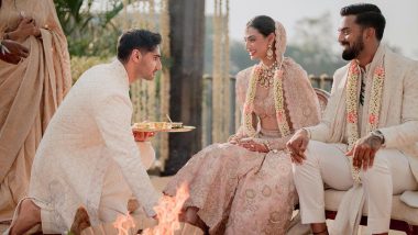 KL Rahul-Athiya Shetty Wedding: New Pics Shared by Ahan Shetty Captures the Beautiful Smile of the Celebrity Couple (View Pics)