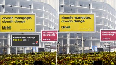 ‘Mangoge Denge’ Meme Template Goes Viral After Blinkit and Zomato’s Billboard Wordplay, Mumbai Police, ColorsTV and Others Join the Fun Ride!