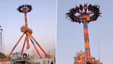 OMG! Tourists Stuck Hanging Upside-Down At Highest Point of Broken Amusement Park Ride in China; Video of The Alarming Moment is Viral