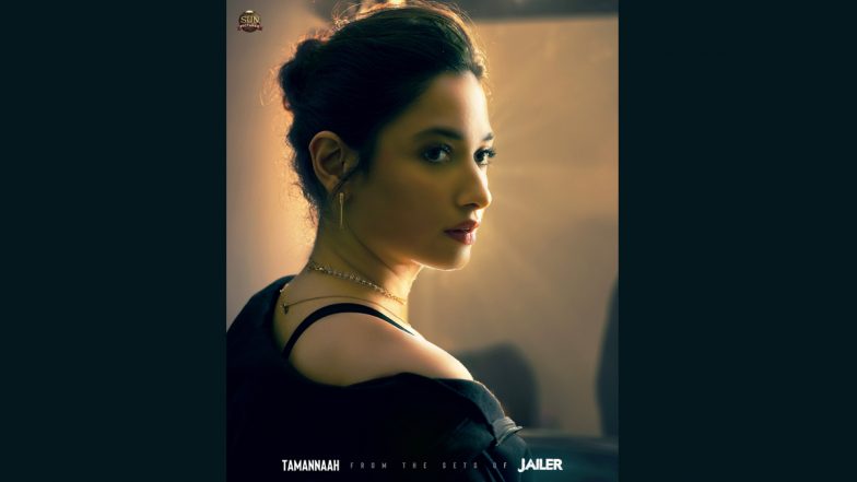 Jailer: Tamannaah Bhatia Looks Elegant in Black in This First Look Still From the Sets of Rajinikanth's Film (View Pic)