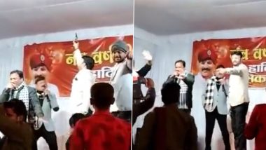 Video: Congress MLA Sunil Saraf Fires in Air at New Year Party in MP’s Anuppur District, Booked