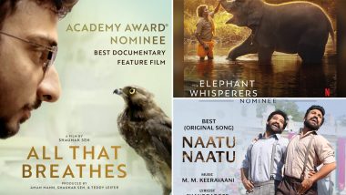 India at Oscars 2023: RRR, All That Breathes, Elephant Whisperers Earn Nominations at the 95th Academy Awards
