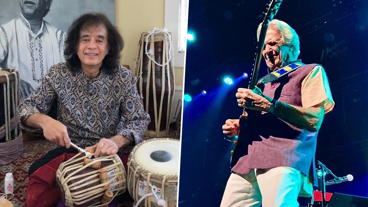 Agency News hakti Turns 50 Tabla Maestro Zakir Hussain, Guitarist