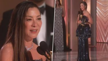 Golden Globe Awards 2023: Michelle Yeoh Tells Golden Globes to 'Shut Up' After Being Tried to Cut off During Her Acceptance Speech, Reflects on Her Career (Watch Video)