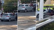 Crazy Driver Hits Man With His Car, Tries to Run Over Him After Argument; Terrifying Road Rage Video Goes Viral