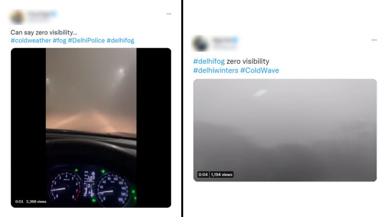 Delhi Fog Trends As North Indians Deal With the Chilly Weather and Zero Visibility; View Pics and Videos Shared by Netizens