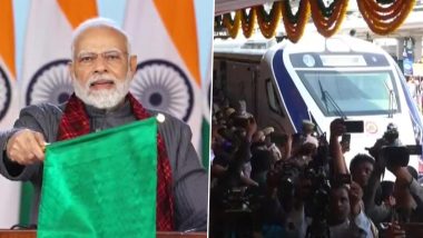 Vande Bharat Express Train Connecting Secunderabad With Visakhapatnam Virtually Flagged Off by PM Narendra Modi (Watch Video)