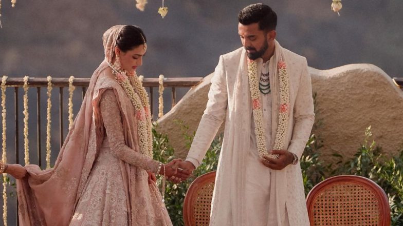 KL Rahul Wedding: Indian Batsman Ties Knot With Bollywood Actress Athiya Shetty, Check Photos of Newly Married Couple