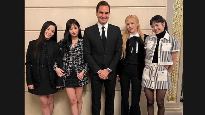 BLACKPINK and Swiss Tennis Player Roger Federer Meet Up During K-Pop Group’s Visit to Paris (View Pic)