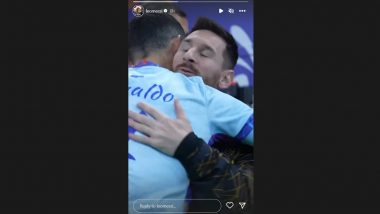 Lionel Messi Shares Video of Him Hugging Cristiano Ronaldo on Instagram Stories After PSG vs Riyadh All-Star XI Match