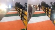Madhya Pradesh: Footpath Painted in Tricolour in Indore, Netizens React Angrily After Video Goes Viral