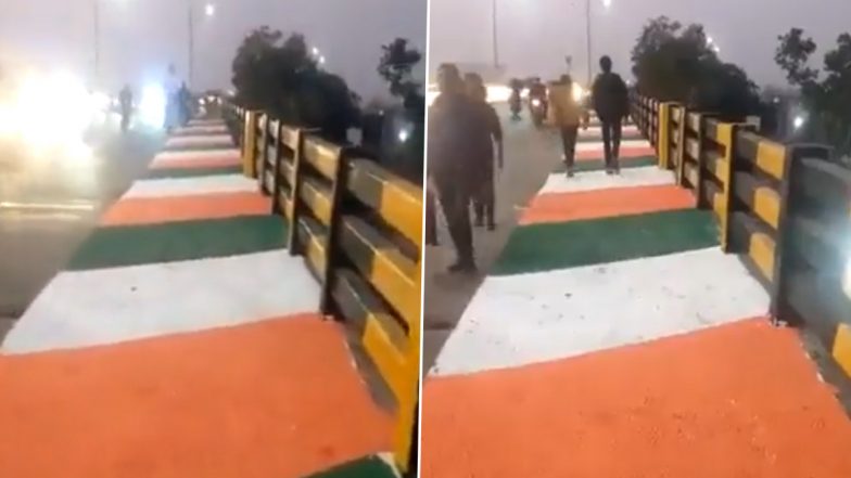 Madhya Pradesh: Footpath Painted in Tricolour in Indore, Netizens React Angrily After Video Goes Viral