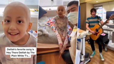 8-Year-Old Cancer Patient Delilah's Favourite Singer From Band 'Plain White T's' Stops By To Sing For Her! Watch The Heartwarming Video