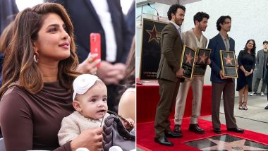 Jonas Brothers Receive Star on Hollywood Walk of Fame; Nick-Priyanka Chopra Introduce Daughter Malti Marie to The World for First Time (Watch Videos)
