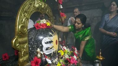 Kalvakuntla Kavitha, BRS MLC, Offers Prayers at UNESCO World Heritage Site Ramappa Temple in Telangana