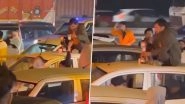 Gurugram: Man Seen Drinking on Car&rsquo;s Roof Amid Traffic Jam, Video Goes Viral