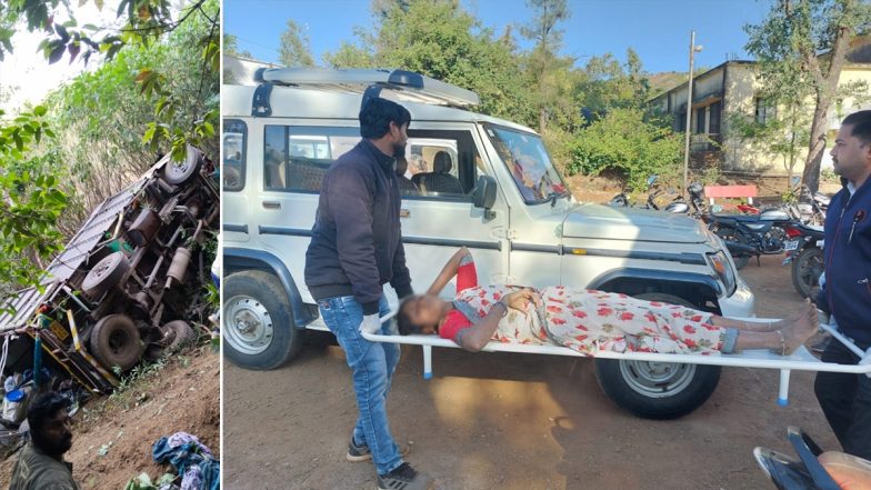 Maharashtra Road Accident: Tempo Carrying Workers Plunges Into Mahabaleshwar Gorge Near Mugdev Village, 10 Injured; Rescue Operation Underway