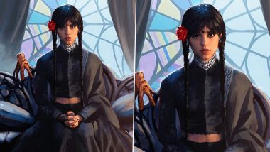 Desi Wednesday Addams! Artist Makes Indian Version of Jenna Ortega's Character From the Supernatural-Comedy Series (See Pic)