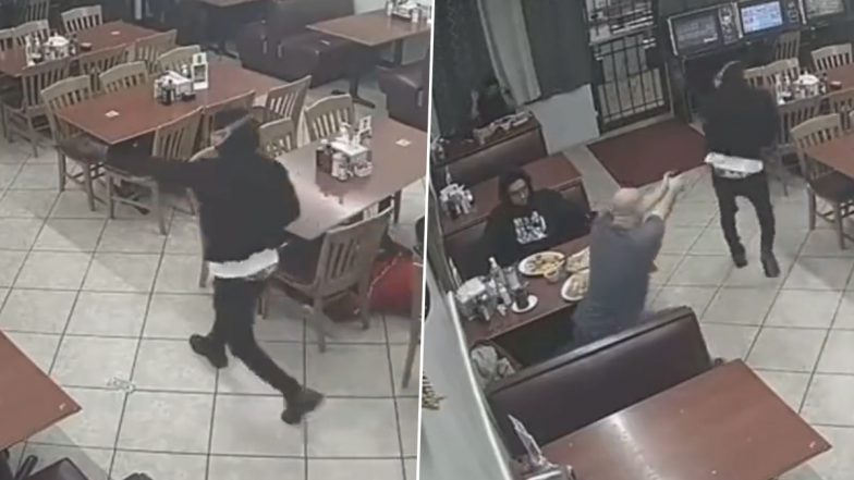 Thief Trying to Rob People With Fake Gun Shot Dead By Customer 9 Times At US Restaurant; Watch Video 