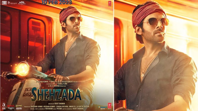 Shehzada First Look Poster Out! Trailer of Kartik Aaryan and Kriti Sanon Starrer to Be Launched on January 12!