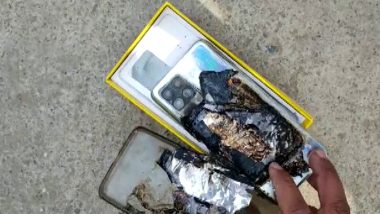 UP Shocker: Mobile Phone Catches Fire, Explodes During Call In Amroha, User Injured (See Pics)