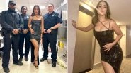 Hina Khan Flaunts Hot Bod in a Bedazzled Black Dress, Shows Appreciation for Her Security Team From New Year&rsquo;s Eve (View Pics)