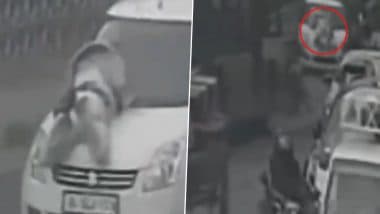 Delhi Shocker: Man Hit by Car, Dragged on Bonnet in Rajouri Garden; Case Registered After Horrific Video Goes Viral