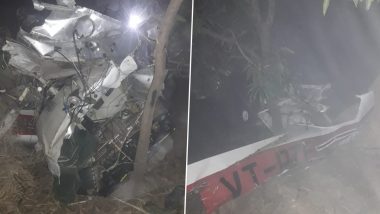 Madhya Pradesh Plane Crash: Aircraft Crashes Into Temple During Training in Rewa District, Pilot Killed