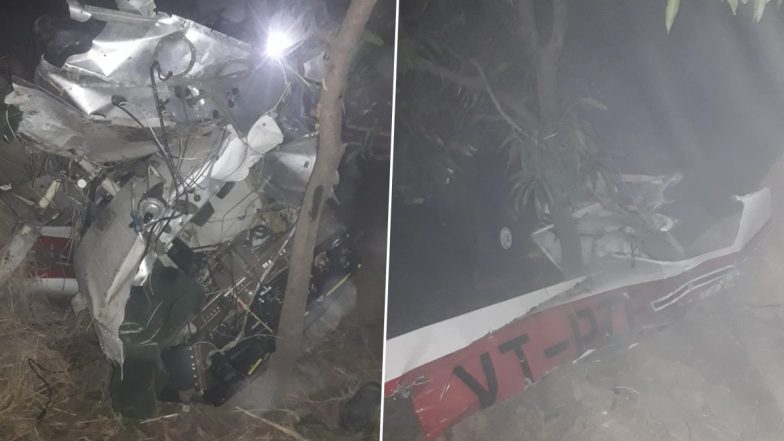 Madhya Pradesh Plane Crash: Aircraft Crashes Into Temple During Training in Rewa District, Pilot Killed