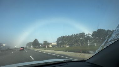 Rare White Rainbow Caught on Camera, Appearing in Sky Above Florida; See Mesmerising Pic of the Ghostly 'Fogbow'