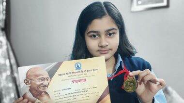 Alisha Zainab, Class Six Student From Aligarh, Wins First Position in Hindi Competition