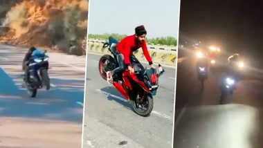 Uttar Pradesh: Bike Stunts For Social Media Lands Youth in Trouble, Sambhal Police Take Action After Video Goes Viral