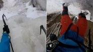 Ice Climber Nearly Falls to Death, Watch Scary Video to Know How He Miraculously Survived