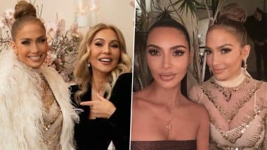 Kim Kardashian and Jenifer Lopez are a Sight to Behold as These Dashing Divas Take Selfies Together at a Party (View Pics)