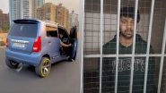 Uttar Pradesh: Young Man Performs Stunt in A Moving Car in Ghaziabad, Arrested After Video Goes Viral