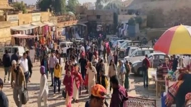India News | Tourists Throng Golden City of Jaisalmer for New Year's Celebrations