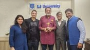 Business News | 'India: A Startup Nation' Event Featuring TV Mohandas Pai Held by LJ University's Antrapreneur, the Business Incubator