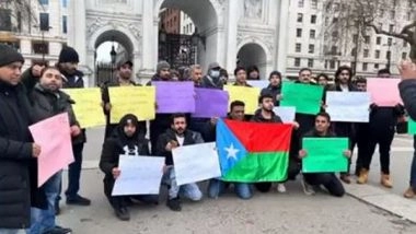 World News | Baloch Activists Holds Protest in London Against Pakistani Police Brutality in Gwadar