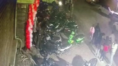 India News | Kanjhawala Accident Case: CCTV Footage Reveals Anjali Leaving Hotel on Scooty Riding Pillion with Friend