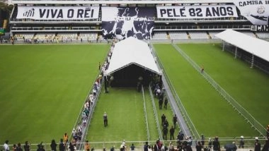 Sports News | 'Eternal King Pele Says Goodbye in Vila Belmiro': Football Legend Laid to Rest at Home of Long-time Club Santos
