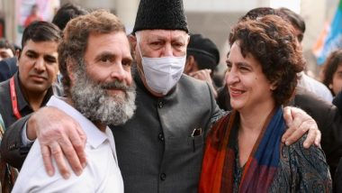 India News | Priyanka Gandhi Welcomes Bharat Jodo Yatra in Uttar Pradesh, Farooq Abdullah Also Joins