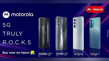 Business News | Motorola Inks Deal with Jio to Enable 5G Services on Its Products in India